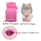Girl Flower Pot Resin Mold Succulents Concrete Pot Silicone Mould