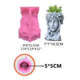 Girl Flowerpot Epoxy Resin Mold Succulent Plant Pot Holder