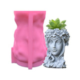 Girl Flowerpot Epoxy Resin Mold Succulent Plant Pot Holder