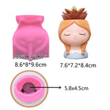Girl Flowerpot Epoxy Resin Mold DIY Succulent Plant Pot Holder Mold
