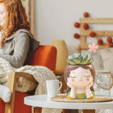 Girl Flowerpot Epoxy Resin Mold Succulents Plant Pot Silicone Mould DIY Crafts