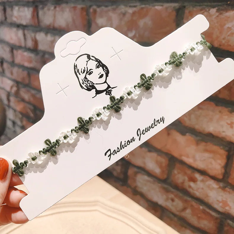 Fairy Lace Clavicle Chain Chiffon Fabric Sweet Choker Women Wedding Neck Chain