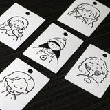 Girl Printed Earring Stand Card 5x7cm Jewelry Packaging
