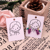 Girl Printed Earring Stand Card 5x7cm Jewelry Packaging