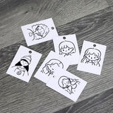 Girl Printed Earring Stand Card 5x7cm Jewelry Packaging