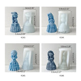 Girl Silicone Molds DIY Princess with Dress Aroma-Gypsum Plaster Mold