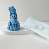 Girl Silicone Molds DIY Princess with Dress Aroma-Gypsum Plaster Mold