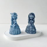 Girl Silicone Molds DIY Princess with Dress Aroma-Gypsum Plaster Mold