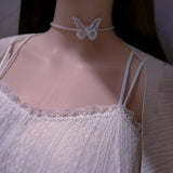Girl Pearl Lace Choker Collar Necklaces