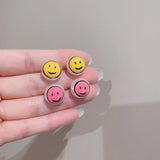 Girl's Smiling Pearl Stud Earrings Christmas Jewelry