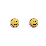 Girl's Smiling Pearl Stud Earrings Christmas Jewelry