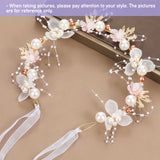Bridal Flower Wreath Headband Pearl Hair Headdress