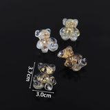 Clear Bear Stud Earring Resin Cartoon Animal Jewelry Gift