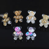 Clear Bear Stud Earring Resin Cartoon Animal Jewelry Gift