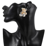 Clear Bear Stud Earring Resin Cartoon Animal Jewelry Gift