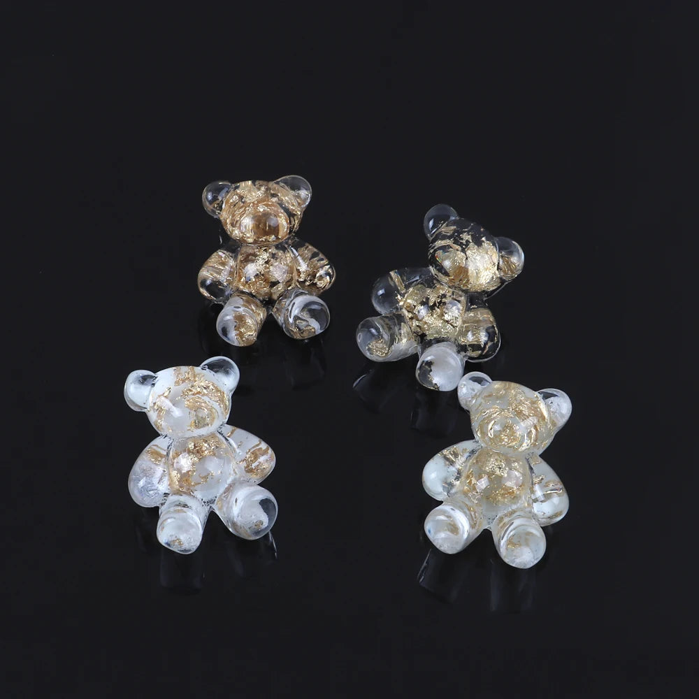 Clear Bear Stud Earring Resin Cartoon Animal Jewelry Gift