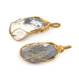 Natural Agate Wire Wrapped Pendant Charms