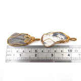 Natural Agate Wire Wrapped Pendant Charms