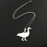 Custom Stainless Steel Goose Necklace - Men and Women Gift YP4078