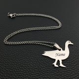 Custom Stainless Steel Goose Necklace - Men and Women Gift YP4078
