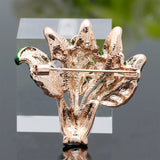 Green Leaves Vegetables Brooches Enamel Suit Scarf Clip Pin