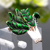 Green Leaves Vegetables Brooches Enamel Suit Scarf Clip Pin