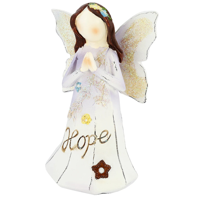 Guardian Angel Figurine Resin Mini Statue Hope Love Peace Room Decor