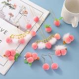 Pink Peach Hanfu Hairpin for Girls Hair Accessories