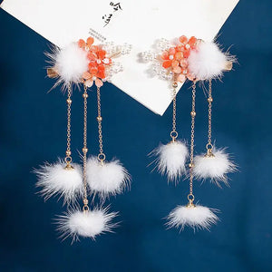 Flower Hanfu Hair Accessory Hairgrip for Girls Women