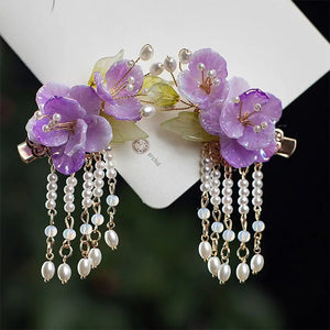 Hanfu Flower Hair Accessory Hair Clips Headwear for Girls Women