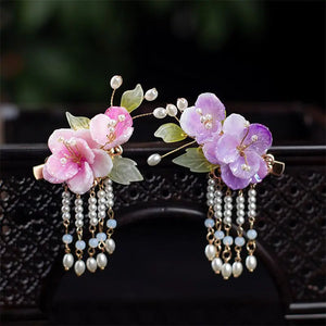 Hanfu Flower Hair Accessory Hair Clips Headwear for Girls Women
