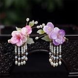 Hanfu Flower Hair Accessory Hair Clips Headwear for Girls Women