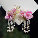 Hanfu Flower Hair Accessory Hair Clips Headwear for Girls Women