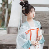 Rabbit Hair Clips with Pompon Hanfu Hairgrip
