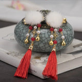 Girls Hanfu Hair Clips Vintage Hairclip Winter Hairpin with Tassel Gift