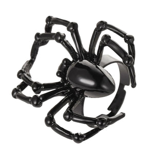 Halloween Bat Ring Adjustable Gothic Stretch Band Unisex Jewelry