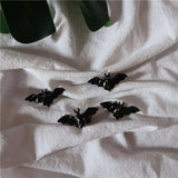Halloween Bat Ring Adjustable Gothic Stretch Band Unisex Jewelry