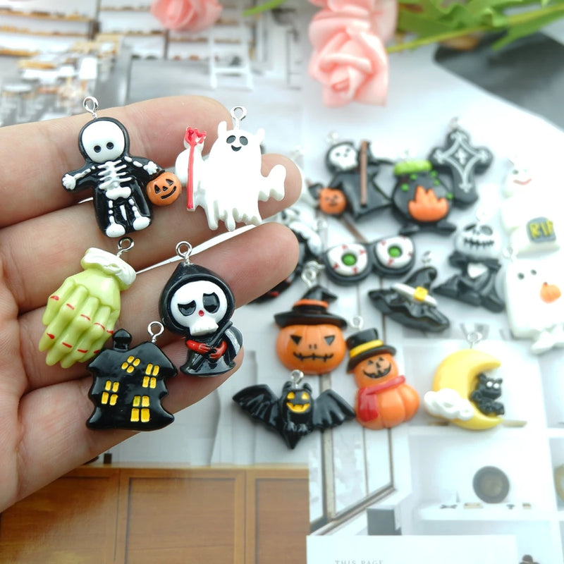 Halloween Charm Set for DIY Jewelry Making - Earring Bracelet Pendant Findings