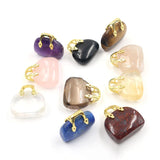 Natural Stone Pendant Reiki Healing Quartz Lapis Pendulum