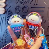 Long Grass Face Dumpling Doll Astronaut Keychain Cartoon Space Suit Pilot Keych