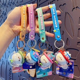 Long Grass Face Dumpling Doll Astronaut Keychain Cartoon Space Suit Pilot Keych