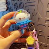 Long Grass Face Dumpling Doll Astronaut Keychain Cartoon Space Suit Pilot Keych