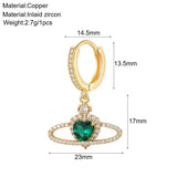 Heart Love Evil Eye Hoop Earrings for Women