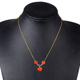 Heart Necklace Ink Charm Choker Rose Pendant Colorful Valentine