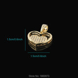 Arabic Charm Heart Pendant Necklace Rhinestone Jewelry Lady Women Gift