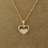 Arabic Charm Heart Pendant Necklace Rhinestone Jewelry Lady Women Gift