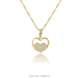 Arabic Charm Heart Pendant Necklace Rhinestone Jewelry Lady Women Gift