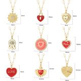 Heart Romantic Love Necklace for Women Stainless Steel Chains Pendant