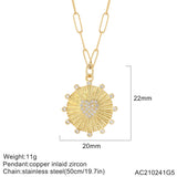 Heart Romantic Love Necklace for Women Stainless Steel Chains Pendant