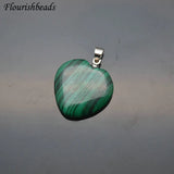 Malachite Metal Clasps Pendant Gemstone Fine Jewelry Necklace DIY Supplies